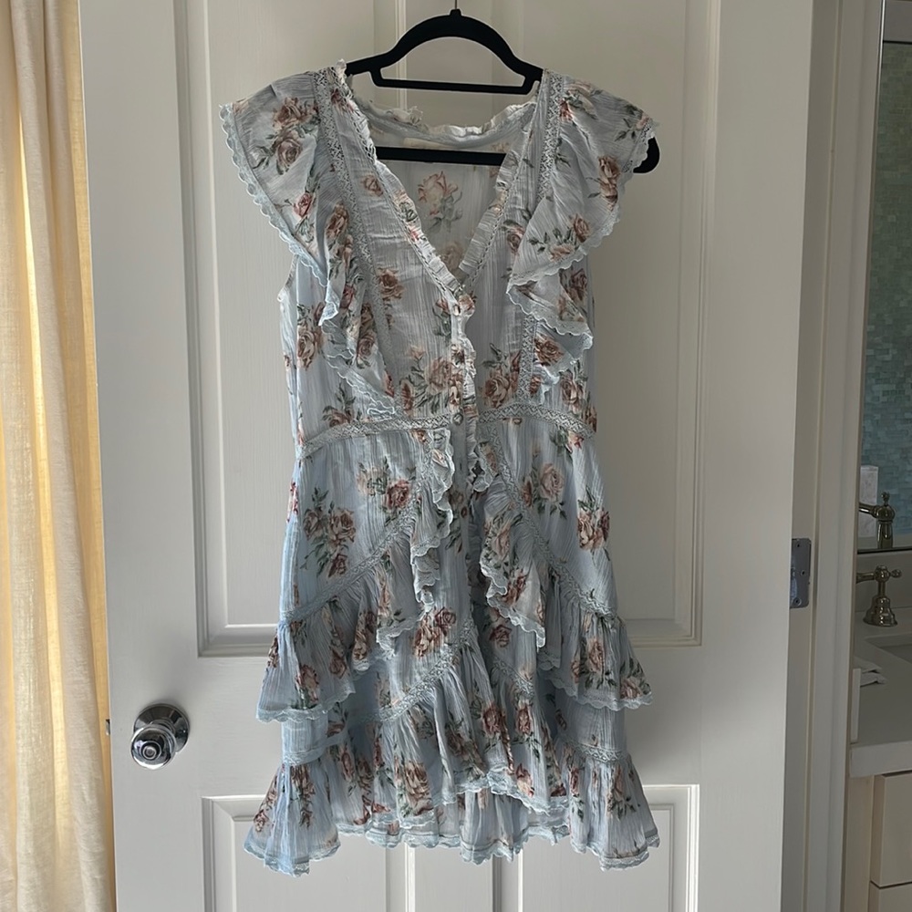Love shack fancy flower ruffle dress